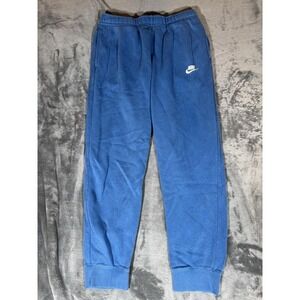 Nike Sweatpants Mens Large Blue BV2671-407 Club Fleece Joggers Swoosh Logo Pants